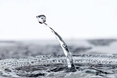 Clear water splash with drops Clear water splash with drops