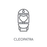Cleopatra linear icon. Modern outline Cleopatra logo concept on stock illustration Cleopatra linear icon. Modern outline Cleopatra logo concept on stock illustration