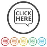 `Click Here` button, Click here icon, Click here sign, 6 Colors Included Royalty Free Stock Photos `Click Here` button, Click here icon, Click here sign, 6 Colors Included Royalty Free Stock Photos