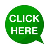 Click here, Green Speech Bubble royalty free illustration Click here, Green Speech Bubble royalty free illustration
