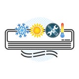 Climatisation et symbole de ventilation illustration libre de droits Climatisation et symbole de ventilation illustration libre de droits