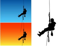 Climber Silhouettes Royalty Free Stock Images Climber Silhouettes Royalty Free Stock Images