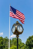 Clock and American Flag at the Trump National Golf Club Charlotte