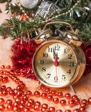 Clock,Christmas Beads Of Decorated Trees Stock Photo Clock,Christmas Beads Of Decorated Trees Stock Photo