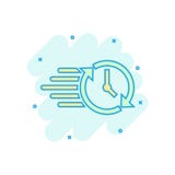 Clock countdown icon in comic style. Time chronometer vector cartoon illustration pictogram. Clock business concept splash effect vector illustration Clock countdown icon in comic style. Time chronometer vector cartoon illustration pictogram. Clock business concept splash effect vector illustration
