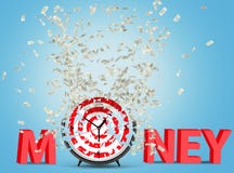 Clock crumbling into dollars royalty free illustration Clock crumbling into dollars royalty free illustration