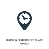 clock in placeholder shape icon vector from watches collection. Thin line clock in placeholder shape outline icon vector royalty free illustration clock in placeholder shape icon vector from watches collection. Thin line clock in placeholder shape outline icon vector royalty free illustration