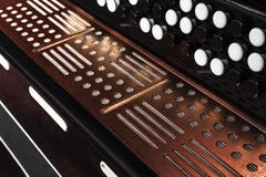 Close-up Accordion Against A Black Background Royalty Free Stock Photos Close-up Accordion Against A Black Background Royalty Free Stock Photos