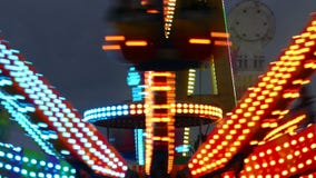 Close-up of attractions of fair