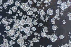 Close up of broken ice in flowing river stock photos Close up of broken ice in flowing river stock photos