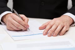 Close up of businessman with papers royalty free stock images Close up of businessman with papers royalty free stock images