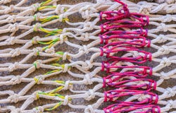Commercial fishing net at fishing harbor stock photo Commercial fishing net at fishing harbor stock photo