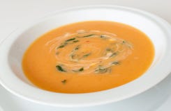 Sopa de creme da cenoura foto de stock royalty free Sopa de creme da cenoura foto de stock royalty free