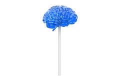 Close up de Brain Lollipop, rendição 3D ilustração do vetor Close up de Brain Lollipop, rendição 3D ilustração do vetor