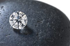 Close up of a diamond on the stone
