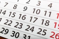 Close up do calendário imagem de stock Close up do calendário imagem de stock