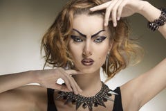 Close-up of fashion crazy girl stock photos Close-up of fashion crazy girl stock photos