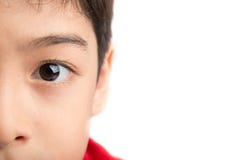 Close Up Left Eye Of A Little Boy Royalty Free Stock Photo