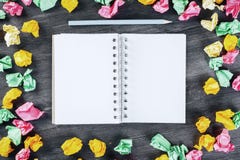 Modern desktop with blank notepad Royalty Free Stock Photo Modern desktop with blank notepad Royalty Free Stock Photo