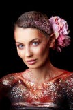 Close Up Of A Beauty Body Art Creative Portrait Of A Fashion Model Royalty Free Stock Photography