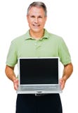 Close-up Of A Man Showing Laptop Stock Images Close-up Of A Man Showing Laptop Stock Images