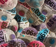 Close Up Of British Vehicle Tax Discs Royalty Free Stock Photo Close Up Of British Vehicle Tax Discs Royalty Free Stock Photo