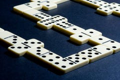 Close Up Of Dominoes. Royalty Free Stock Photography