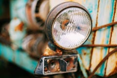 Close Up Of Old Vintage Retro Cars Headlight Royalty Free Stock Photos Close Up Of Old Vintage Retro Cars Headlight Royalty Free Stock Photos
