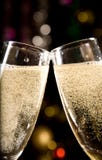 Close-up Of Two Champagne Glasses Stock Photos
