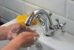 Wash one`s hands in closeup stock photos Wash one`s hands in closeup stock photos