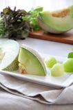 Close up Pieces of Honeydew Melon stock image Close up Pieces of Honeydew Melon stock image