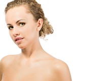 Close-up portrait of caucasian young woman Royalty Free Stock Image Close-up portrait of caucasian young woman Royalty Free Stock Image