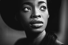 Close Up Portrait Of An Attractive Young African American Woman Stock Image Close Up Portrait Of An Attractive Young African American Woman Stock Image