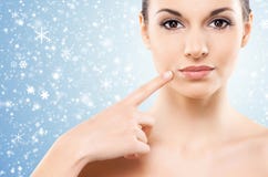 Close-up portrait of young, beautiful and healthy woman royalty free stock photos Close-up portrait of young, beautiful and healthy woman royalty free stock photos