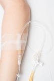 Close up saline IV drip for patient and Infusion pump in hospital. stock photography Close up saline IV drip for patient and Infusion pump in hospital. stock photography