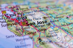 San Jose, California on map