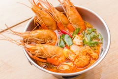 Close up Tom Yum Goong imagem de stock royalty free Close up Tom Yum Goong imagem de stock royalty free