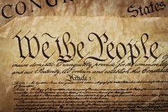 Close-up of the U.S. Constitution
