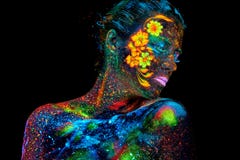 Close Up UV Abstract Portrait Royalty Free Stock Image