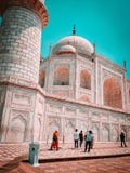 Close-up van Taj Mahal-behang royalty-vrije stock foto Close-up van Taj Mahal-behang royalty-vrije stock foto