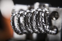 Close up vape coil for e cig stock photo Close up vape coil for e cig stock photo