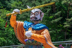 Close up view on a beautiful korean and traditional paper figure for festival to celebrate Buddhas birthday. Guinsa, Danyan Region stock image Close up view on a beautiful korean and traditional paper figure for festival to celebrate Buddhas birthday. Guinsa, Danyan Region stock image