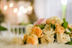 Close Up view of rose flower from Wedding Decoration