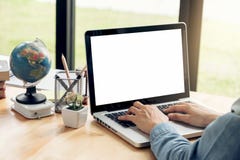 Close up of Young business woman sitting at desk and working on stock photography Close up of Young business woman sitting at desk and working on stock photography