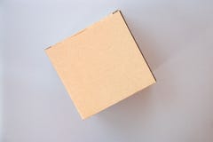 Closed big square cardboard craft gift box royalty free stock images Closed big square cardboard craft gift box royalty free stock images