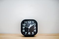Closeup black alarm clock for decorate royalty free stock image Closeup black alarm clock for decorate royalty free stock image