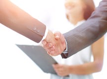 Closeup.handshake Of Business People Royalty Free Stock Images