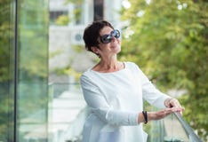 Mature woman looking upwards daydreaming royalty free stock images Mature woman looking upwards daydreaming royalty free stock images