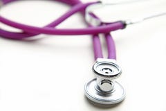 Closeup of a medical stethoscope, isolated on white background royalty free stock image Closeup of a medical stethoscope, isolated on white background royalty free stock image