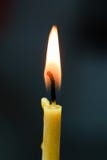 Closeup Of Burning Candle Isolated Royalty Free Stock Photo